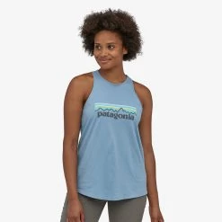 Patagonia Women's Pastel P-6 Logo Organic Cotton High Neck Tank Top