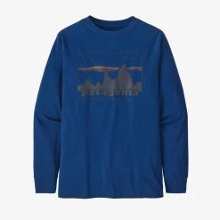 Patagonia Boys' Long Sleeved Graphic Organic Cotton T-Shirt