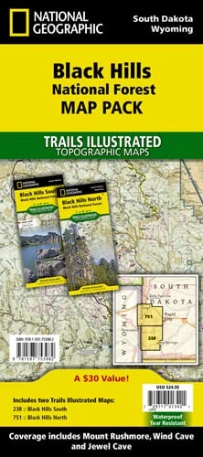 National Geographic Trails Illustrated Black Hills National Forest Map Pack Bundle Gear & More 3 National Geographic Trails Illustrated Black Hills National Forest Map Pack Bundle Gear & More